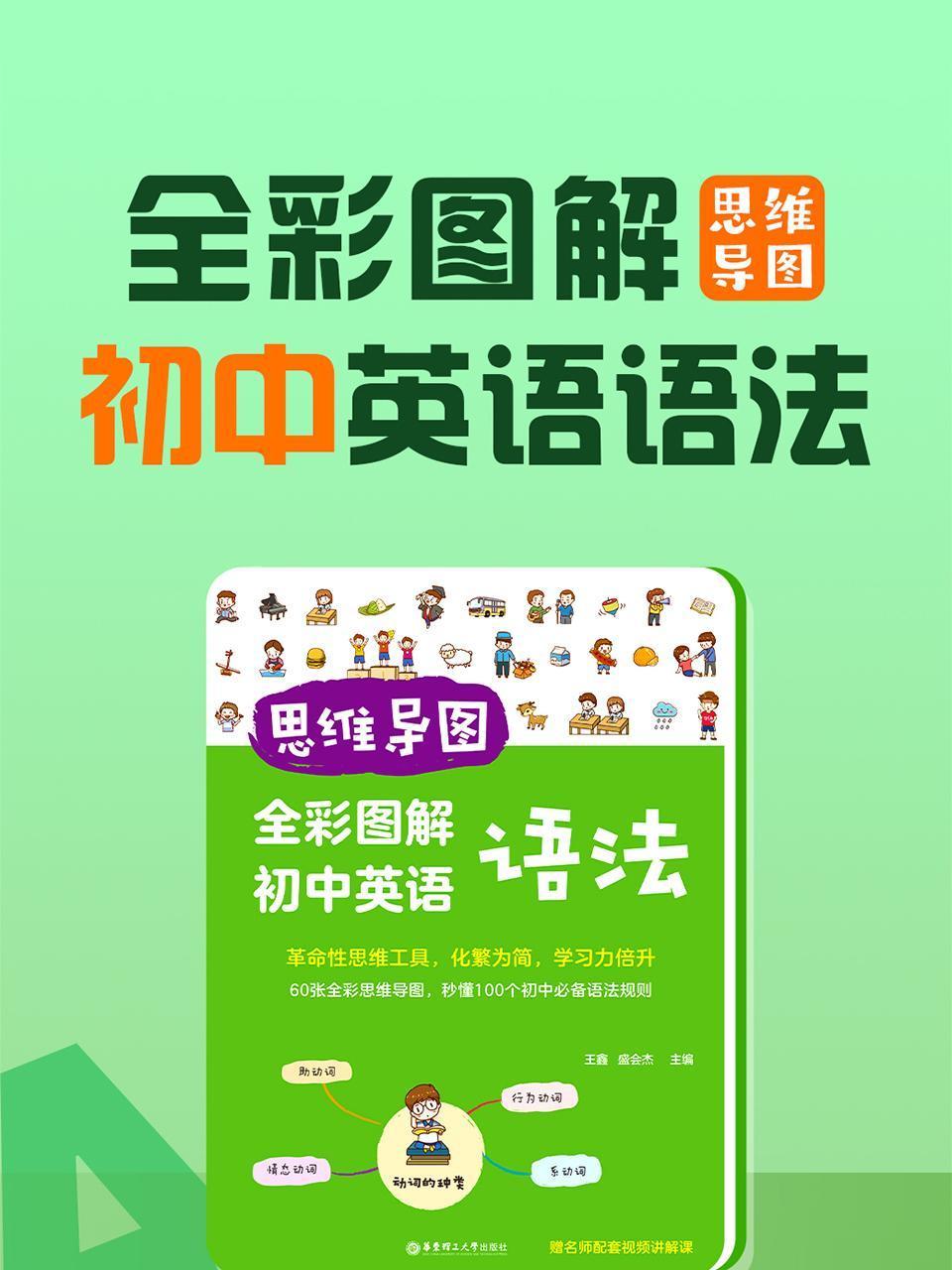 思维导图全彩图解初中英语版语法